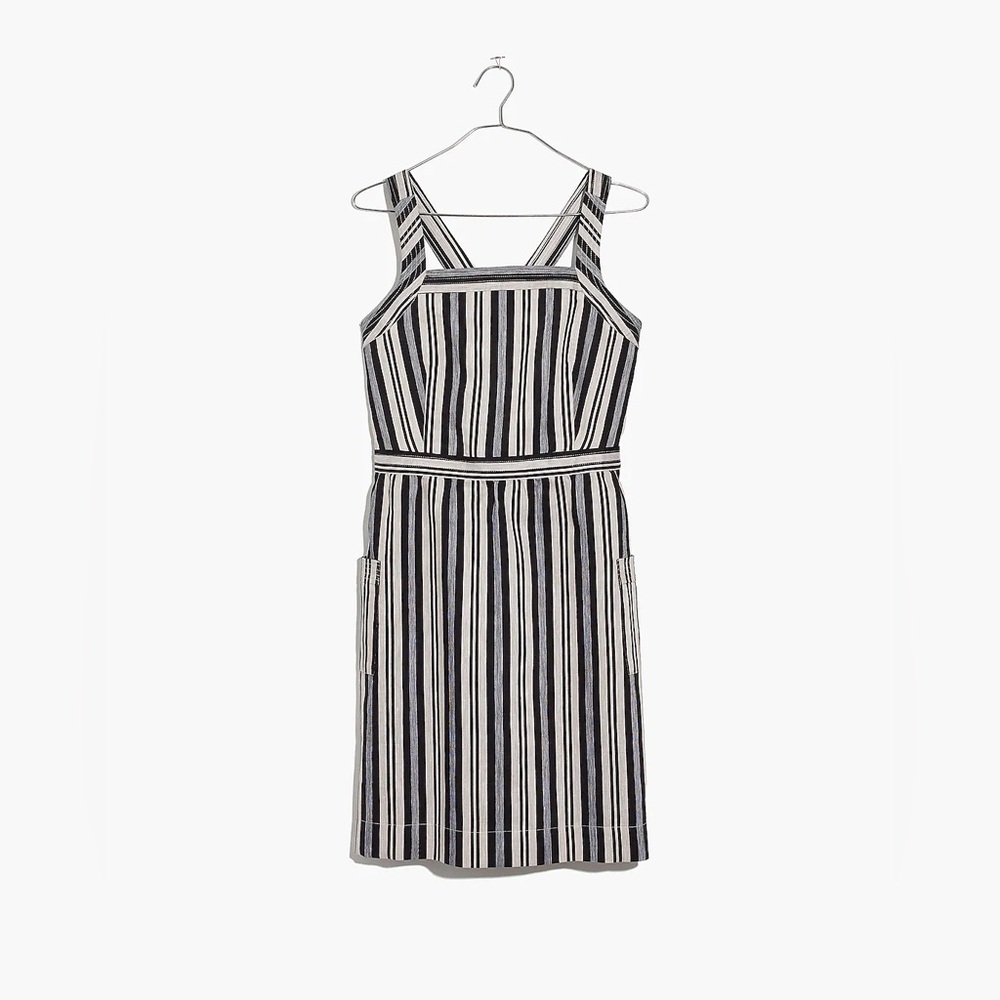 Madewell Apron Mini Dress in Evelyn Stripe Size 00 - Picture 4 of 7